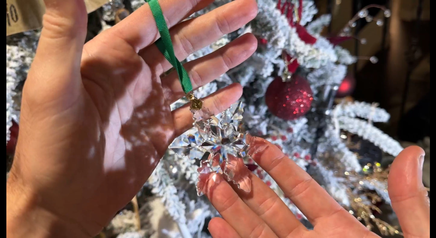 Swarovski Annual Edition Little Snowflake Ornament 2024, Clear Crystal Star with 133 Facets, Part of the Swarovski Annual Edition Collection 5661079