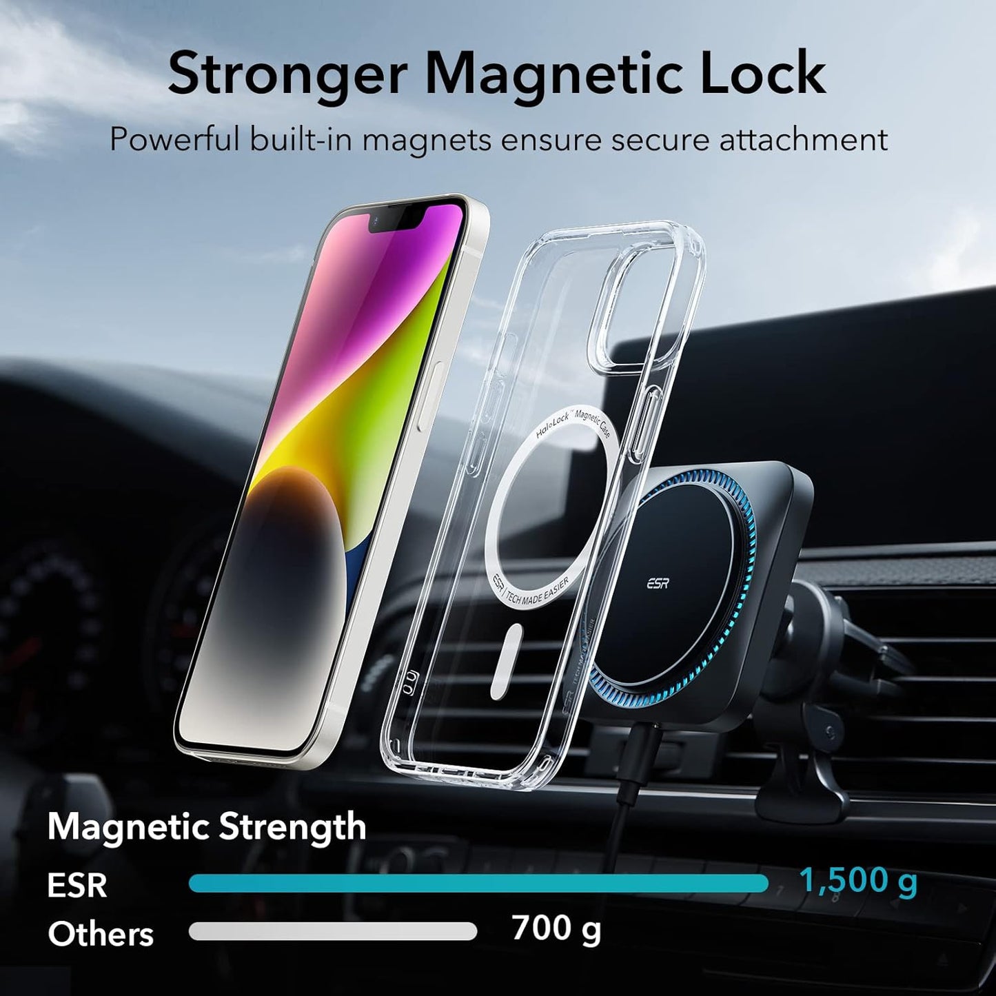 Magnetic Silicone Case for iPhone, Compatible with MagSafe, Silky Soft Touch, Shock Absorbing Phone Cover with Camera Lens Full Protection