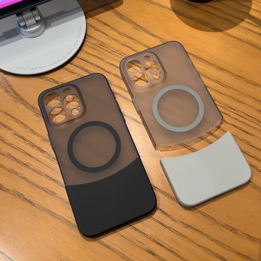 Separate full coverage non-destructive installation, Magnetic Case for iPhone, Compatiblewith MagSafe, Shock Absorbing Phone Cover with Camera Lens Full Protection