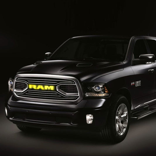 MAD BABOON RAM Letters Led Lights Fit for Dodge Ram 1500 2500 3500 Front Hood Bumper Grille (Discount activity)