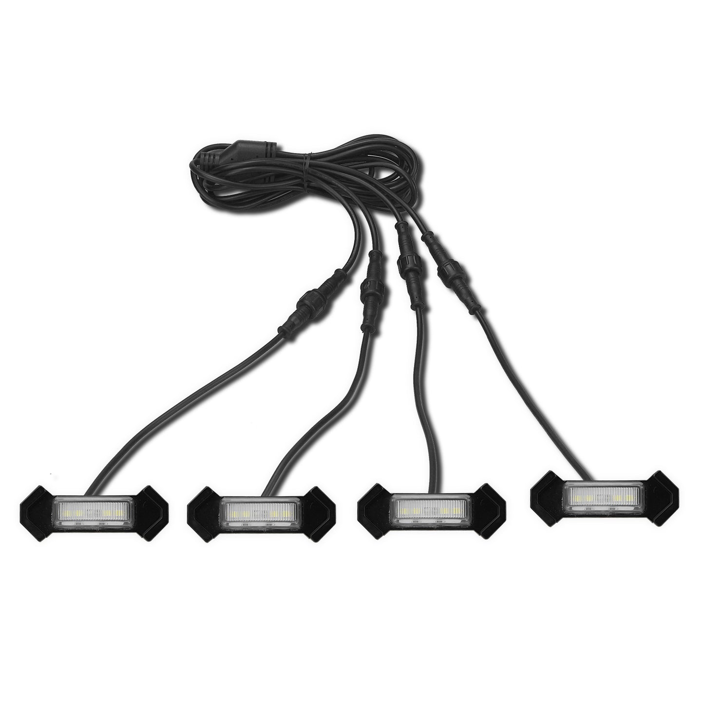 MAD BABOON 4pcs Front Bumper Hood Grille Marker LED Light For 2016-2019 Tacoma (5 Color Lights)