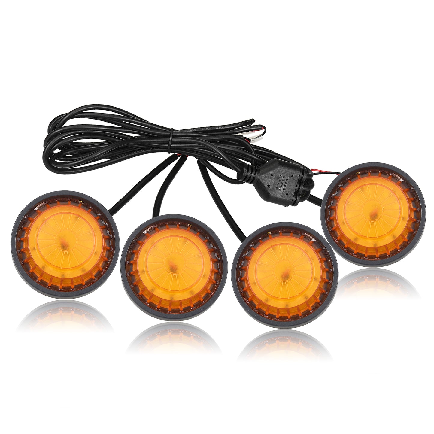 MAD BABOON LED grille Marker Light fits for 18-23 JEEP Wrangler JL (amber cover yellow light/smoke len cover yellow light/smoke len cover white light)