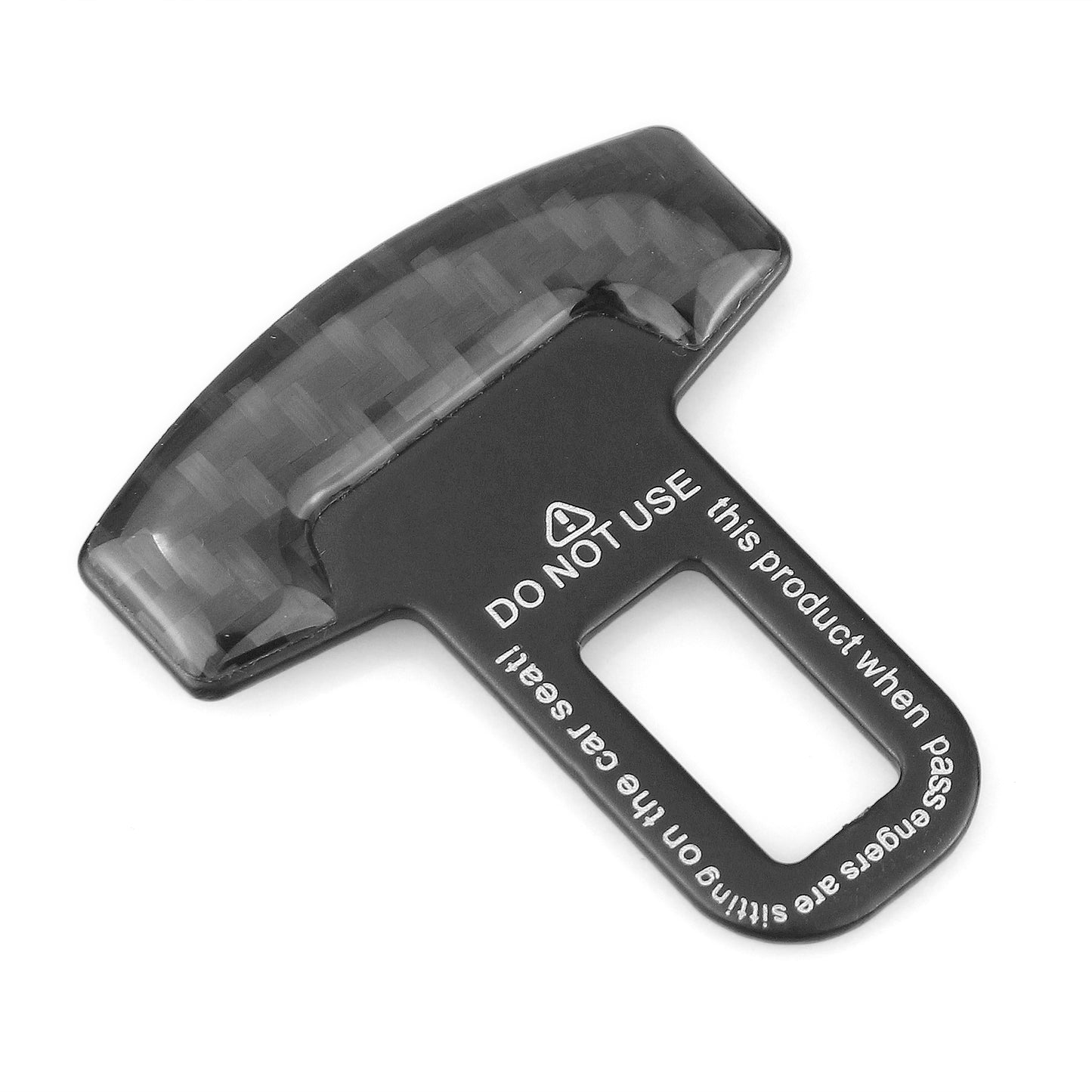 MAD BABOON Carbon-Fibre seat belt buckle inserted into alarm stopper bottle opener seat belt clip