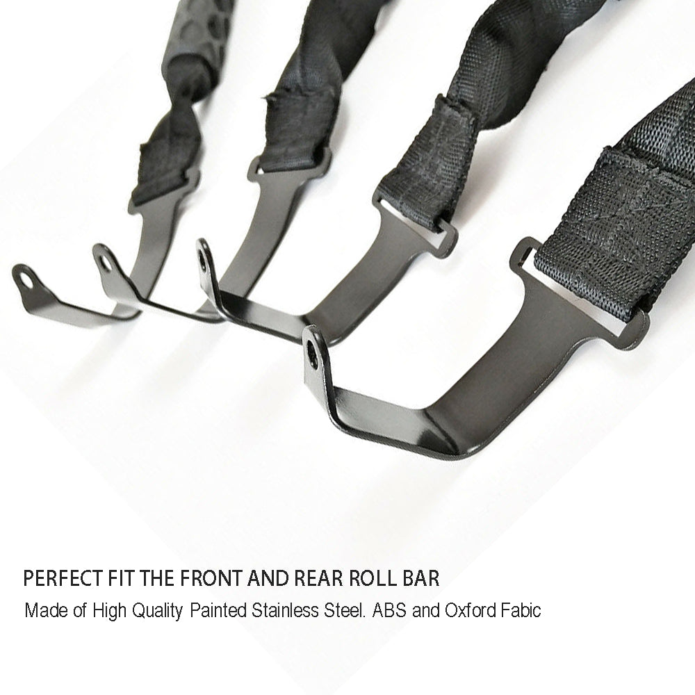 Mad Baboon Roll Bar Grab Handles Front and Rear fits for Jeep Wrangler JL 2018-2023 and Gladiator JT 2020-2023