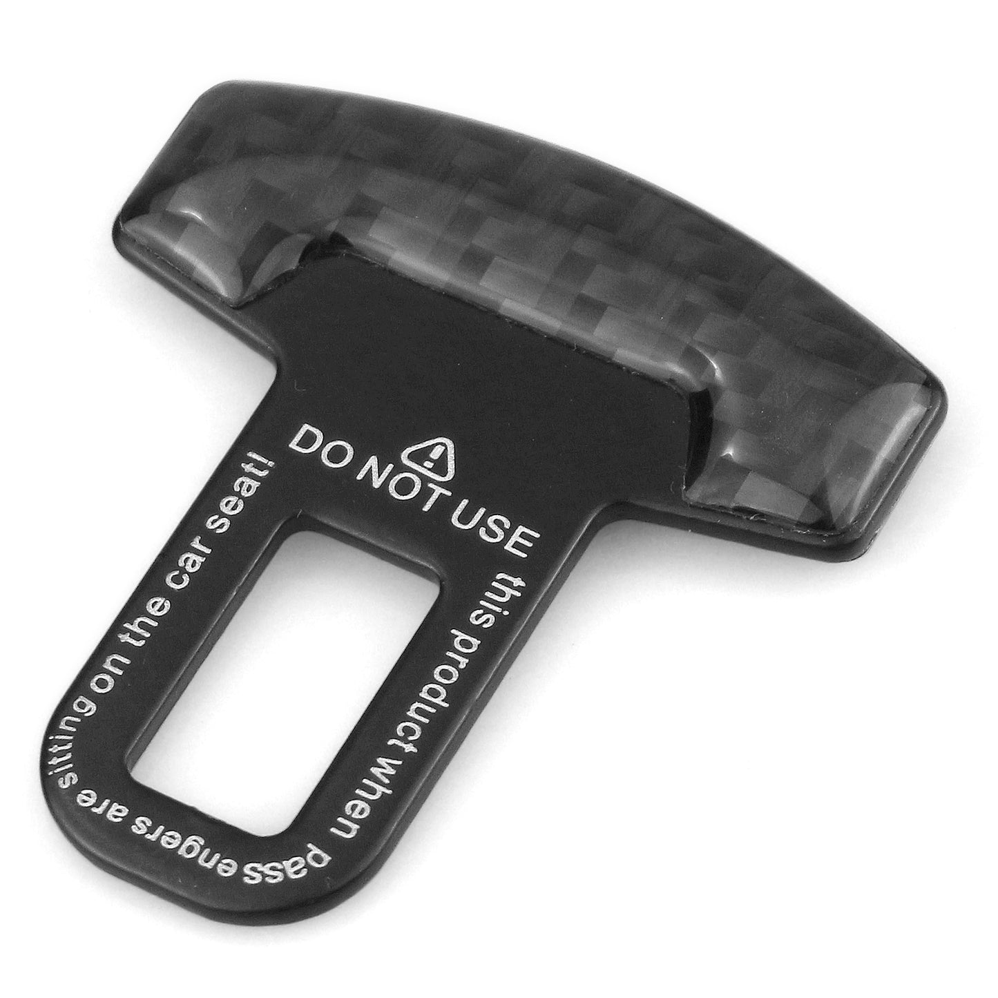 MAD BABOON Carbon-Fibre seat belt buckle inserted into alarm stopper bottle opener seat belt clip