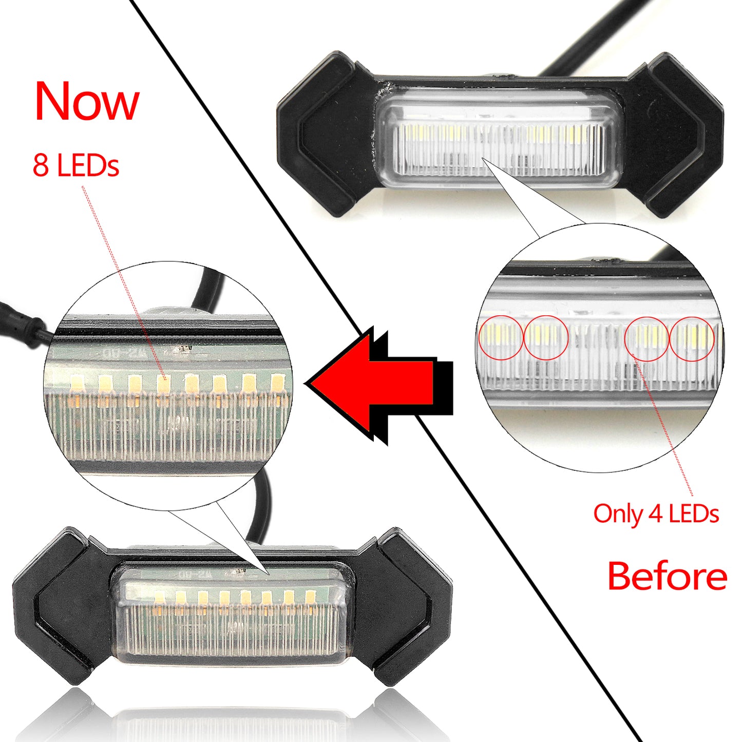 MAD BABOON 4pcs Front Bumper Hood Grille Marker LED Light For 2016-2019 Tacoma (5 Color Lights)
