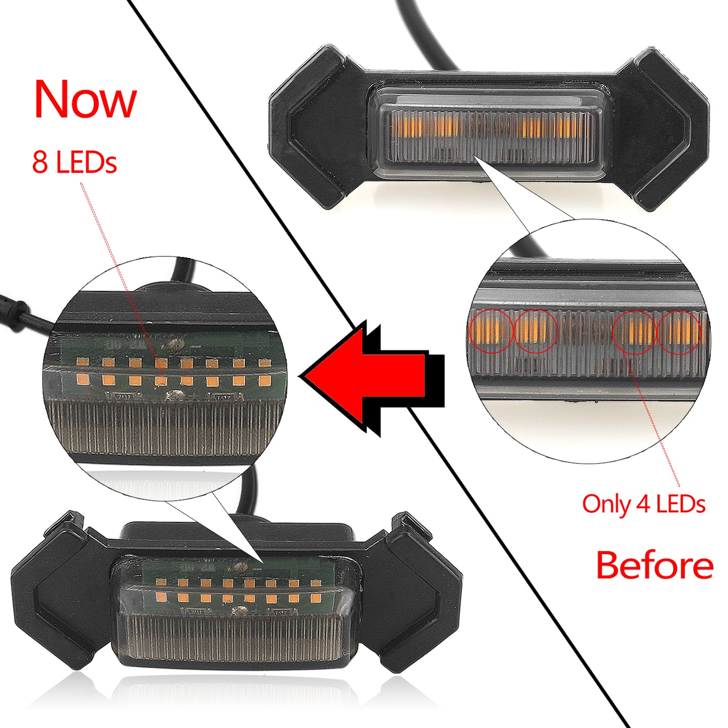 MAD BABOON 4pcs Front Bumper Hood Grille Marker LED Light For 2016-2019 Tacoma (5 Color Lights)