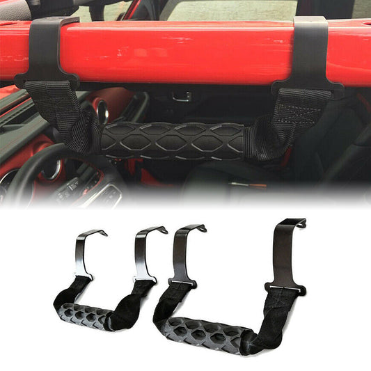 Mad Baboon Roll Bar Grab Handles Front and Rear fits for Jeep Wrangler JL 2018-2023 and Gladiator JT 2020-2023