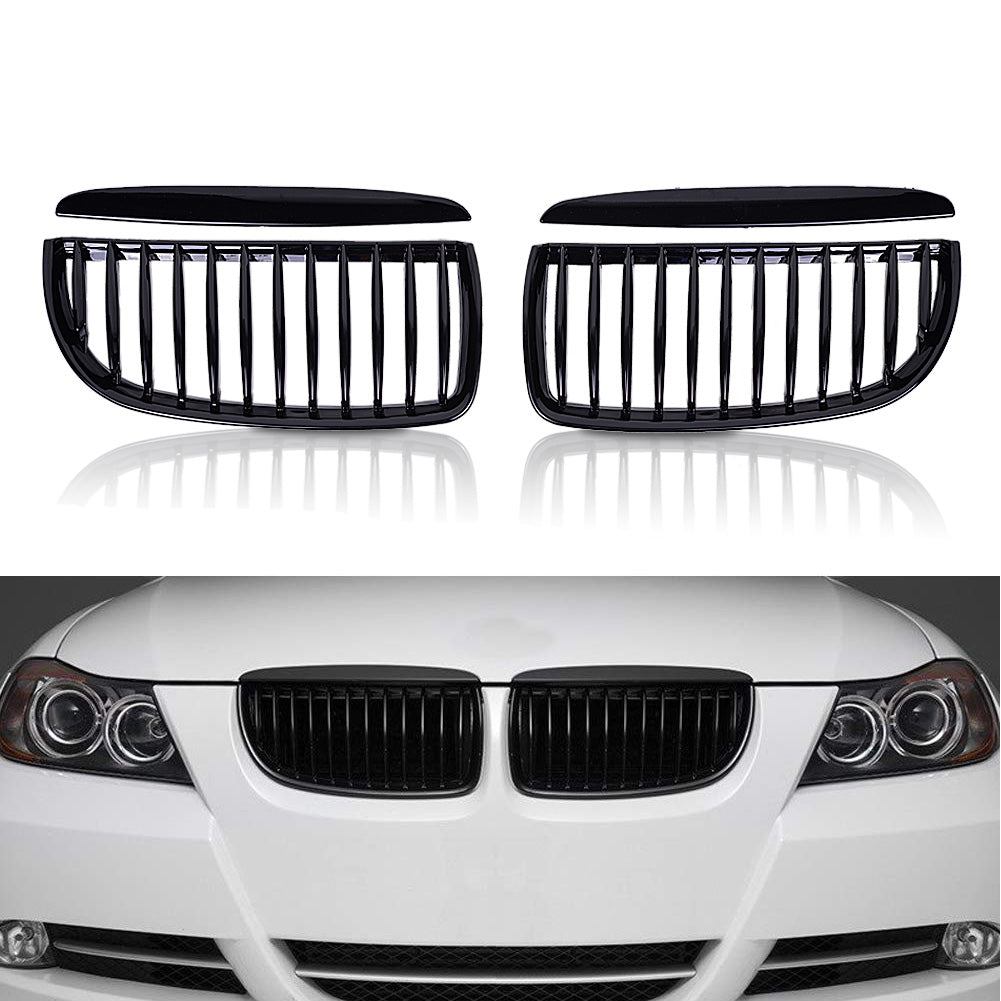 MAD BABOON Single/Dual Line Grille fits for 05-07 BMW 3series E90 (Gloss Black M Color)