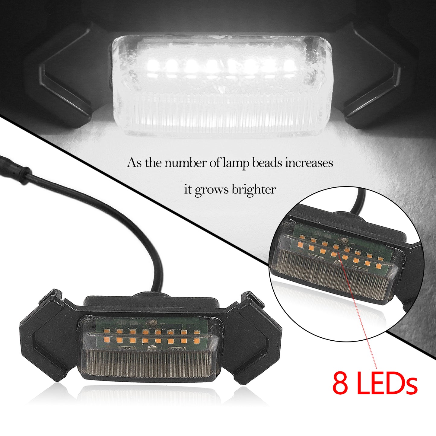 MAD BABOON 4pcs Front Bumper Hood Grille Marker LED Light For 2016-2019 Tacoma (5 Color Lights)