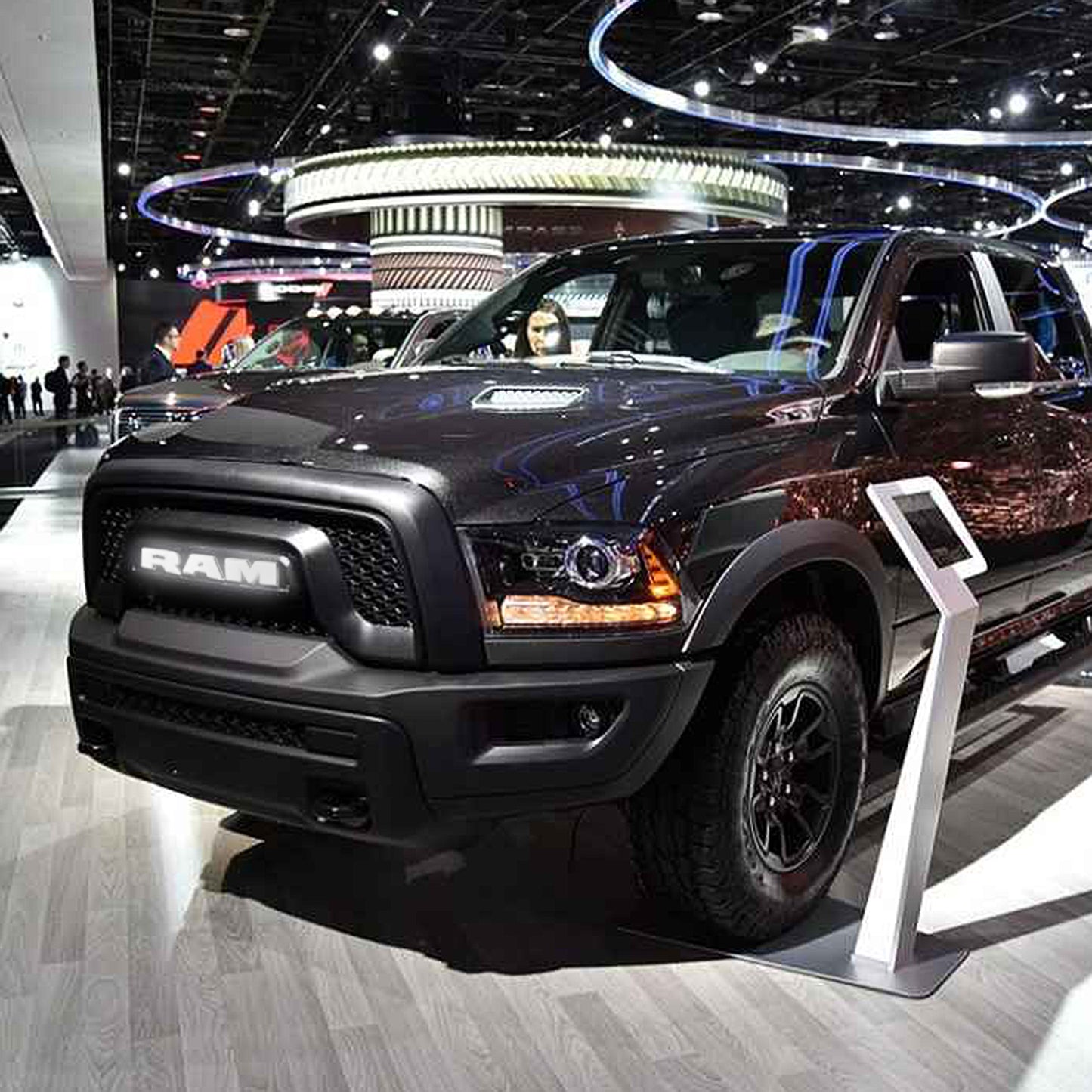 MAD BABOON RAM Letters Led Lights Fit for Dodge Ram 1500 2500 3500 Front Hood Bumper Grille