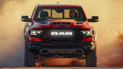 MAD BABOON RAM Letters LED Grille Lights fits for Dodge RAM 1500 2500 3500 Front Hood Bumper Grille