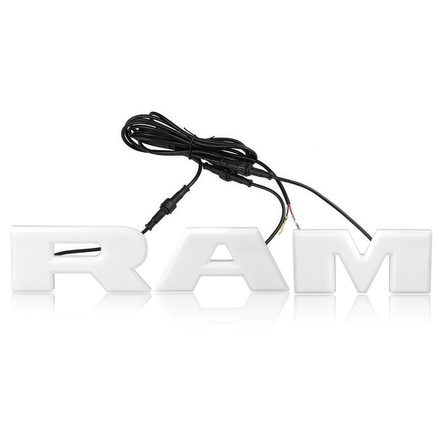 MAD BABOON RAM Letters Led Lights Fit for Dodge Ram 1500 2500 3500 Front Hood Bumper Grille