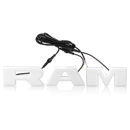 MAD BABOON RAM Letters Led Lights Fit for Dodge Ram 1500 2500 3500 Front Hood Bumper Grille
