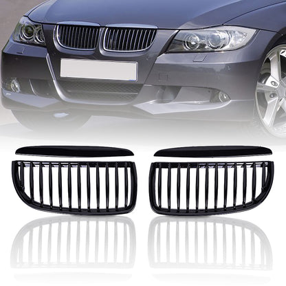 MAD BABOON Single/Dual Line Grille fits for 05-07 BMW 3series E90 (Gloss Black M Color)