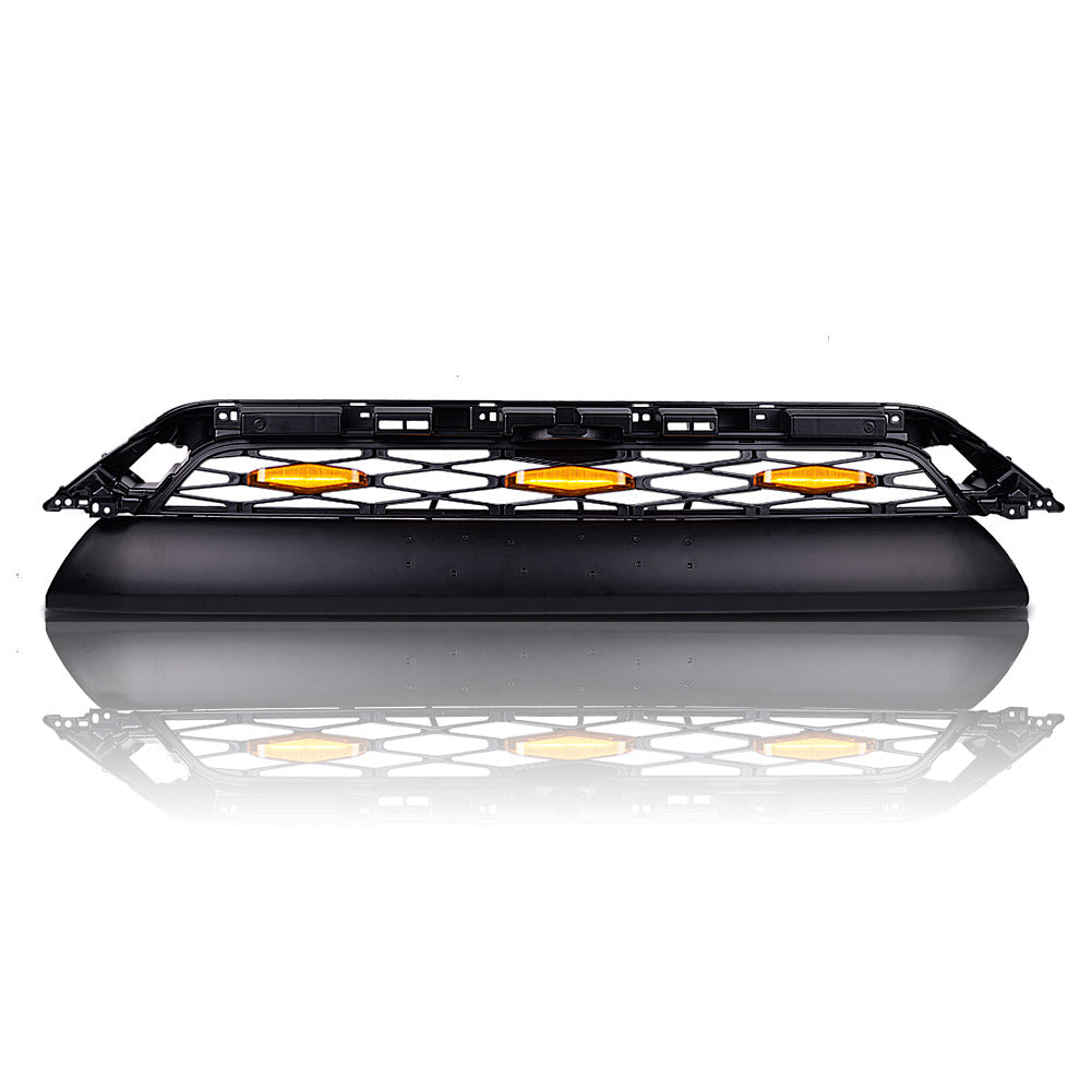 MAD BABOON 4Pcs Front Bumper Hood Grille Marker LED Light for 14-19 4Runner Black Lens Amber Light/ Black lens White Light/ Amber Lens Amber Light
