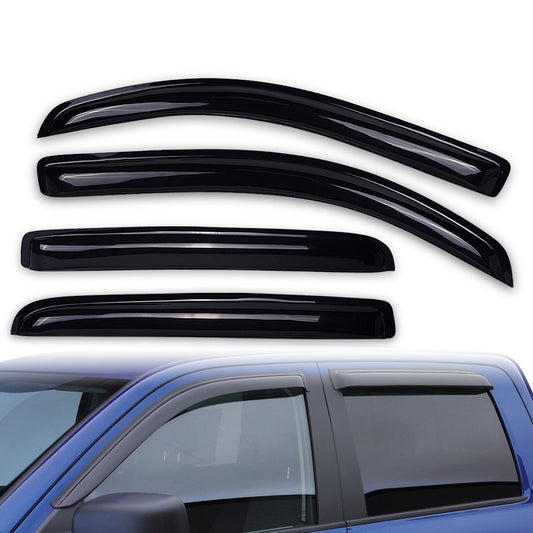 MAD BABOON 4pcs Window Visor Sun Rain Guard Smoked Dark for 2016-2019 Tacoma