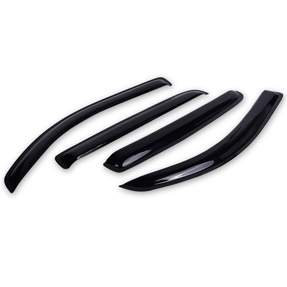 MAD BABOON 4pcs Window Visor Sun Rain Guard Smoked Dark for 2016-2019 Tacoma
